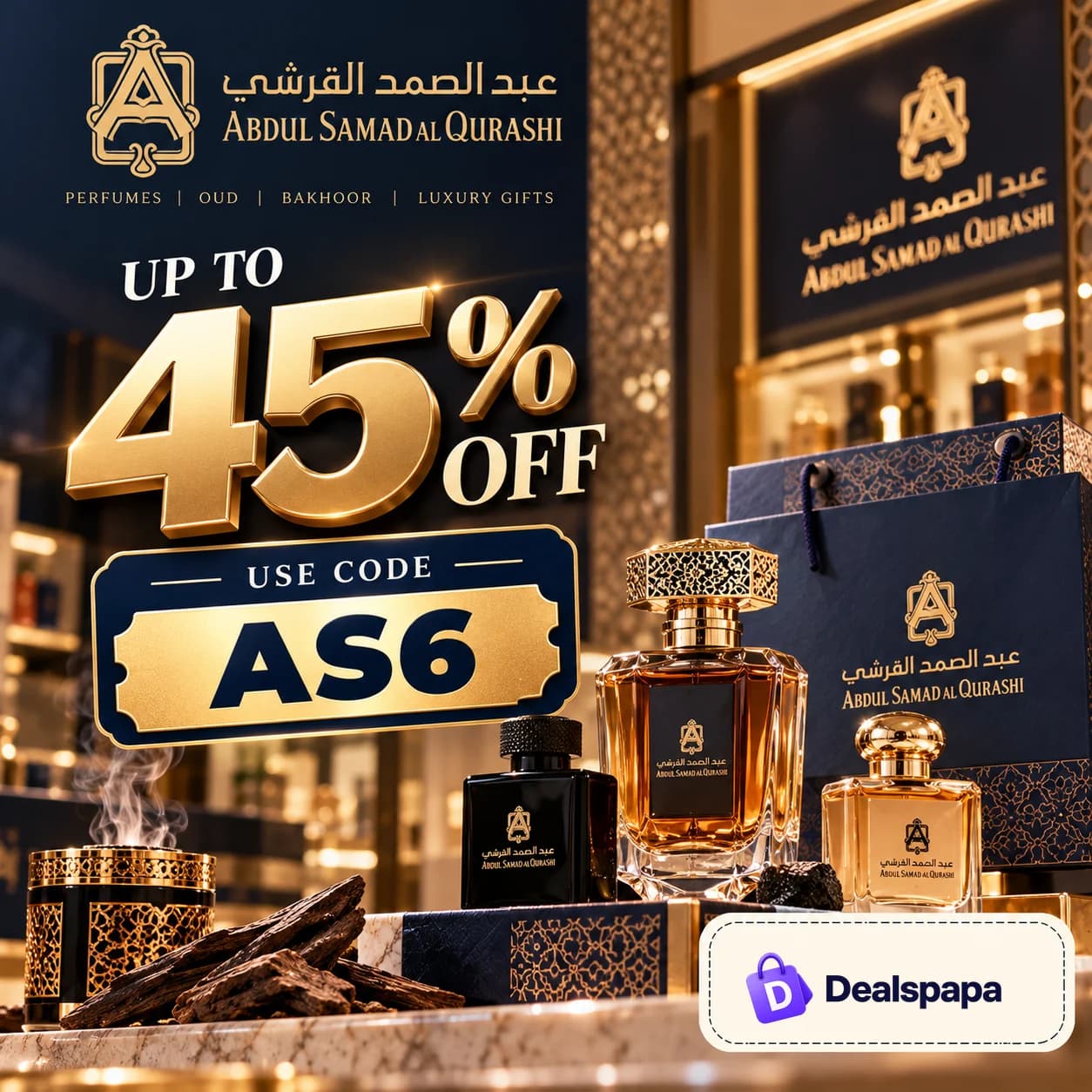 Abdul Samad Al Qurashi up to 45% off coupon code AS6 - Dealspapa